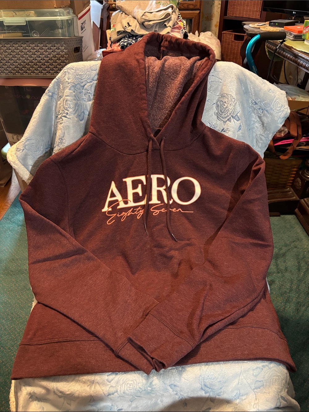 Aero Maroon Hoodie Sweatshirt - Women’s Pullover